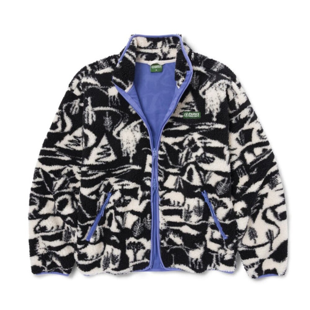 New Parks Project Park Shadows sz Medium Unisex Full zip fleece jacket